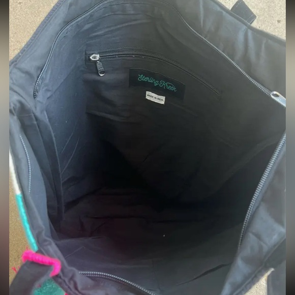 Aztec Pattern XL Tote Bag with Tassel Trim - Picture 5 of 5